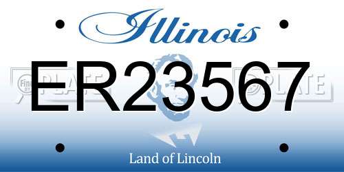 ER23567 Illinois License Plate
