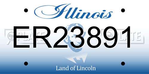 ER23891 Illinois License Plate