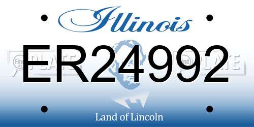 ER24992 Illinois License Plate