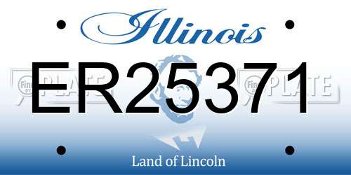 ER25371 Illinois License Plate