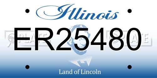 ER25480 Illinois License Plate