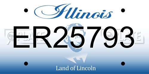 ER25793 Illinois License Plate