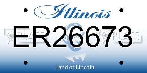 ER26673 Illinois License Plate