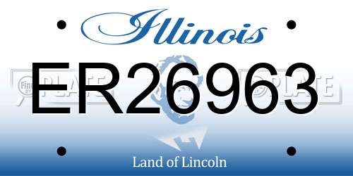 ER26963 Illinois License Plate