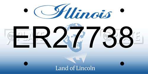 ER27738 Illinois License Plate