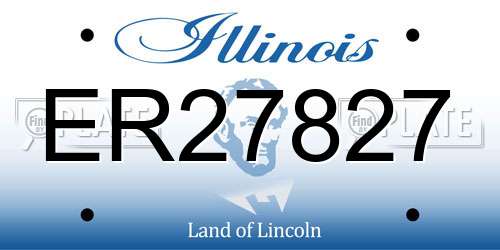 ER27827 Illinois License Plate