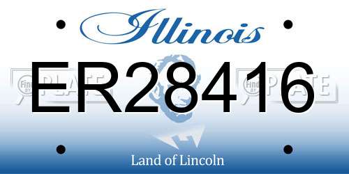 ER28416 Illinois License Plate