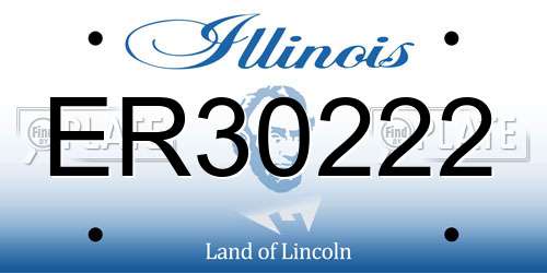 ER30222 Illinois License Plate