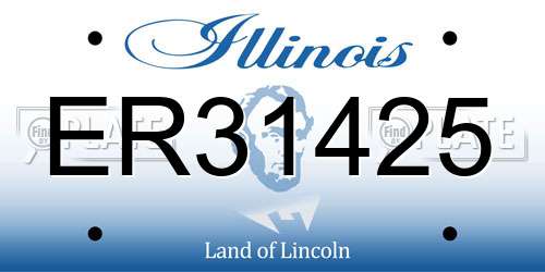 ER31425 Illinois License Plate