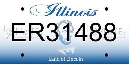 ER31488 Illinois License Plate