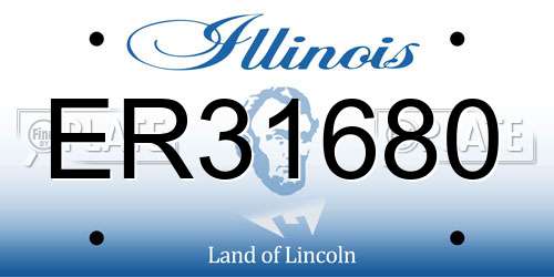 ER31680 Illinois License Plate