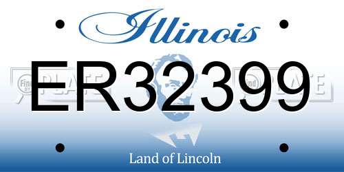 ER32399 Illinois License Plate