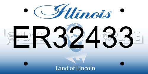 ER32433 Illinois License Plate