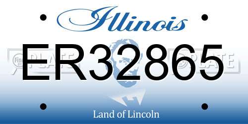 ER32865 Illinois License Plate