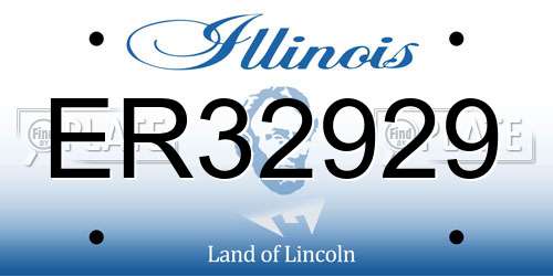 ER32929 Illinois License Plate