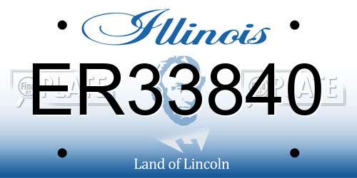 ER33840 Illinois License Plate