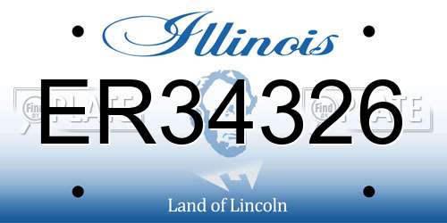 ER34326 Illinois License Plate