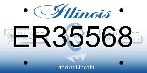 ER35568 Illinois License Plate