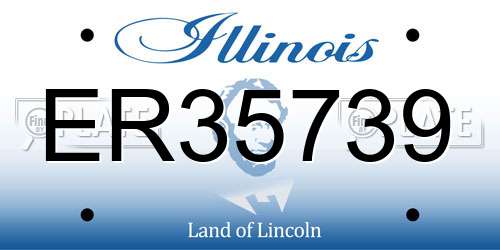ER35739 Illinois License Plate
