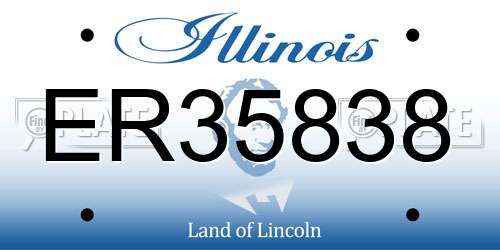 ER35838 Illinois License Plate