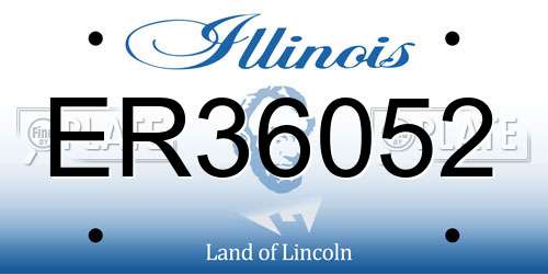 ER36052 Illinois License Plate