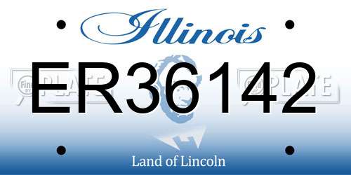 ER36142 Illinois License Plate