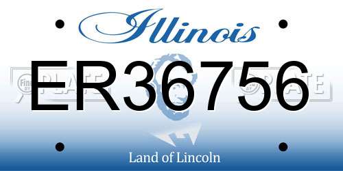 ER36756 Illinois License Plate