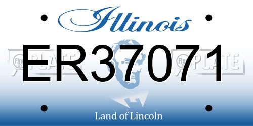 ER37071 Illinois License Plate