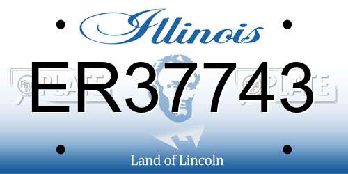 ER37743 Illinois License Plate