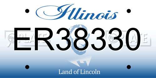 ER38330 Illinois License Plate