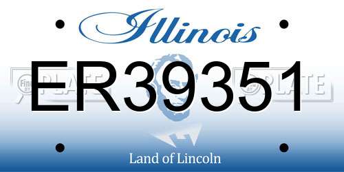 ER39351 Illinois License Plate