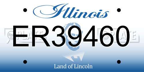 ER39460 Illinois License Plate