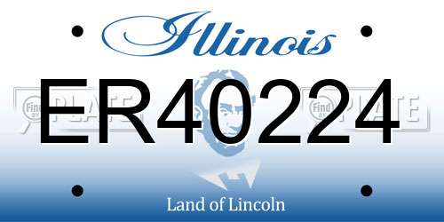 ER40224 Illinois License Plate