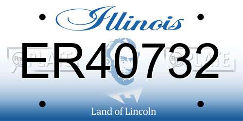 ER40732 Illinois License Plate