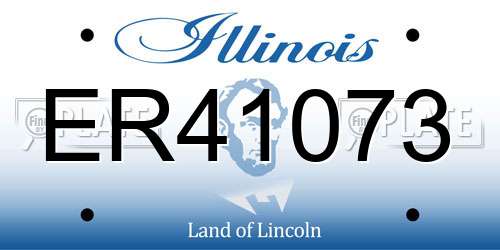 ER41073 Illinois License Plate
