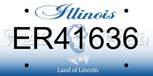 ER41636 Illinois License Plate