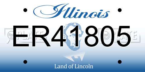 ER41805 Illinois License Plate
