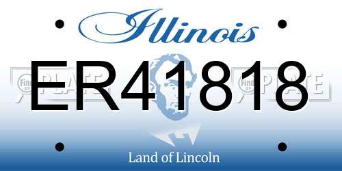 ER41818 Illinois License Plate