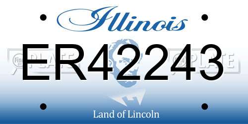 ER42243 Illinois License Plate