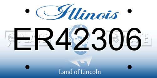 ER42306 Illinois License Plate