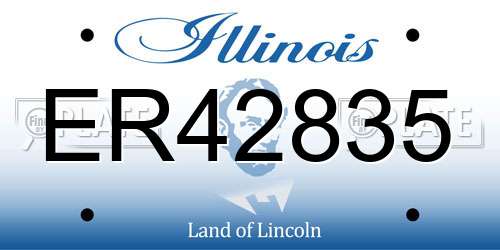 ER42835 Illinois License Plate