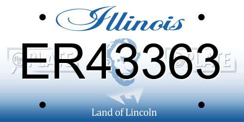 ER43363 Illinois License Plate