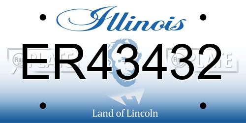 ER43432 Illinois License Plate