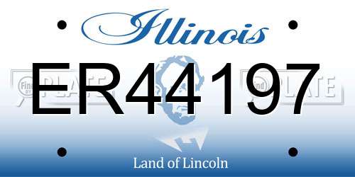 ER44197 Illinois License Plate