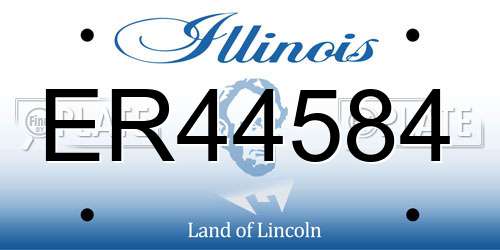 ER44584 Illinois License Plate