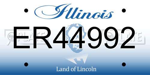 ER44992 Illinois License Plate