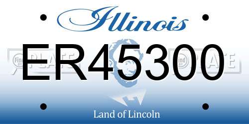 ER45300 Illinois License Plate