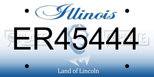 ER45444 Illinois License Plate