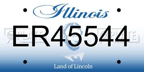 ER45544 Illinois License Plate
