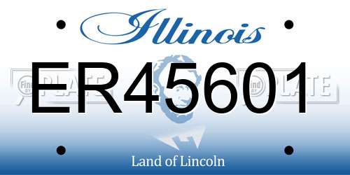 ER45601 Illinois License Plate